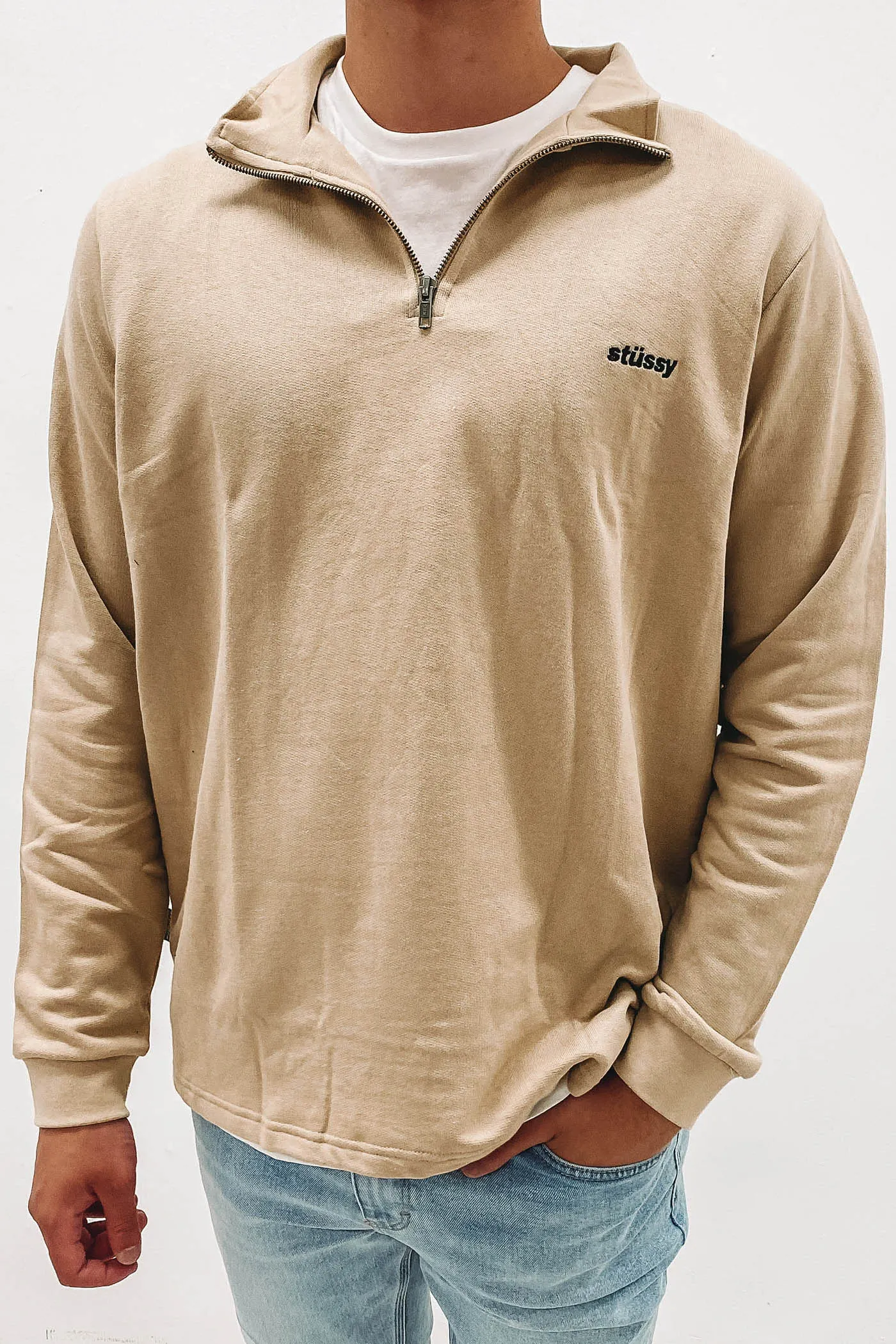 Miles 1/4 Zip Taupe