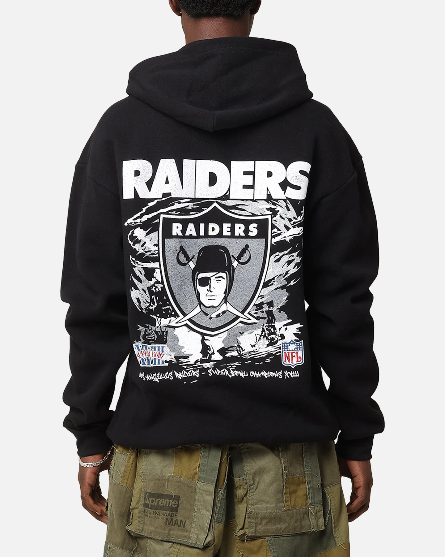 Mitchell & Ness Las Vegas Raiders 'Alter Ego' Flames Hoodie Faded Black