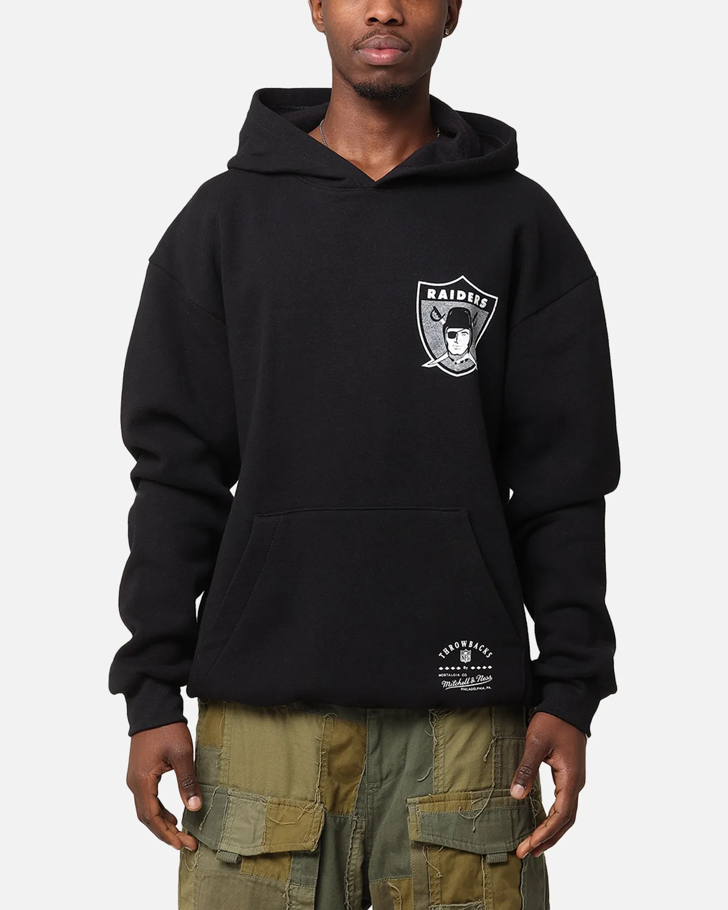 Mitchell & Ness Las Vegas Raiders 'Alter Ego' Flames Hoodie Faded Black