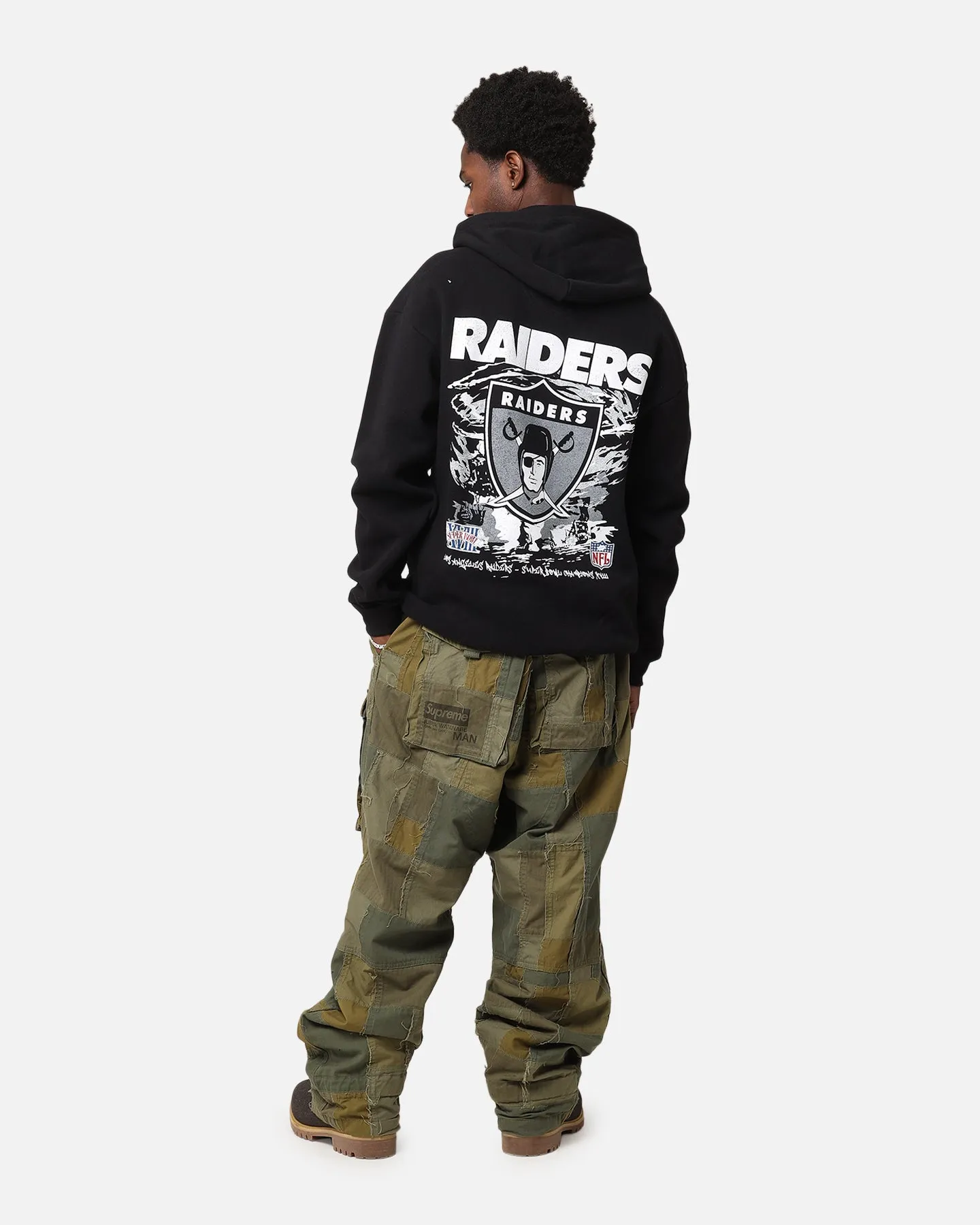 Mitchell & Ness Las Vegas Raiders 'Alter Ego' Flames Hoodie Faded Black