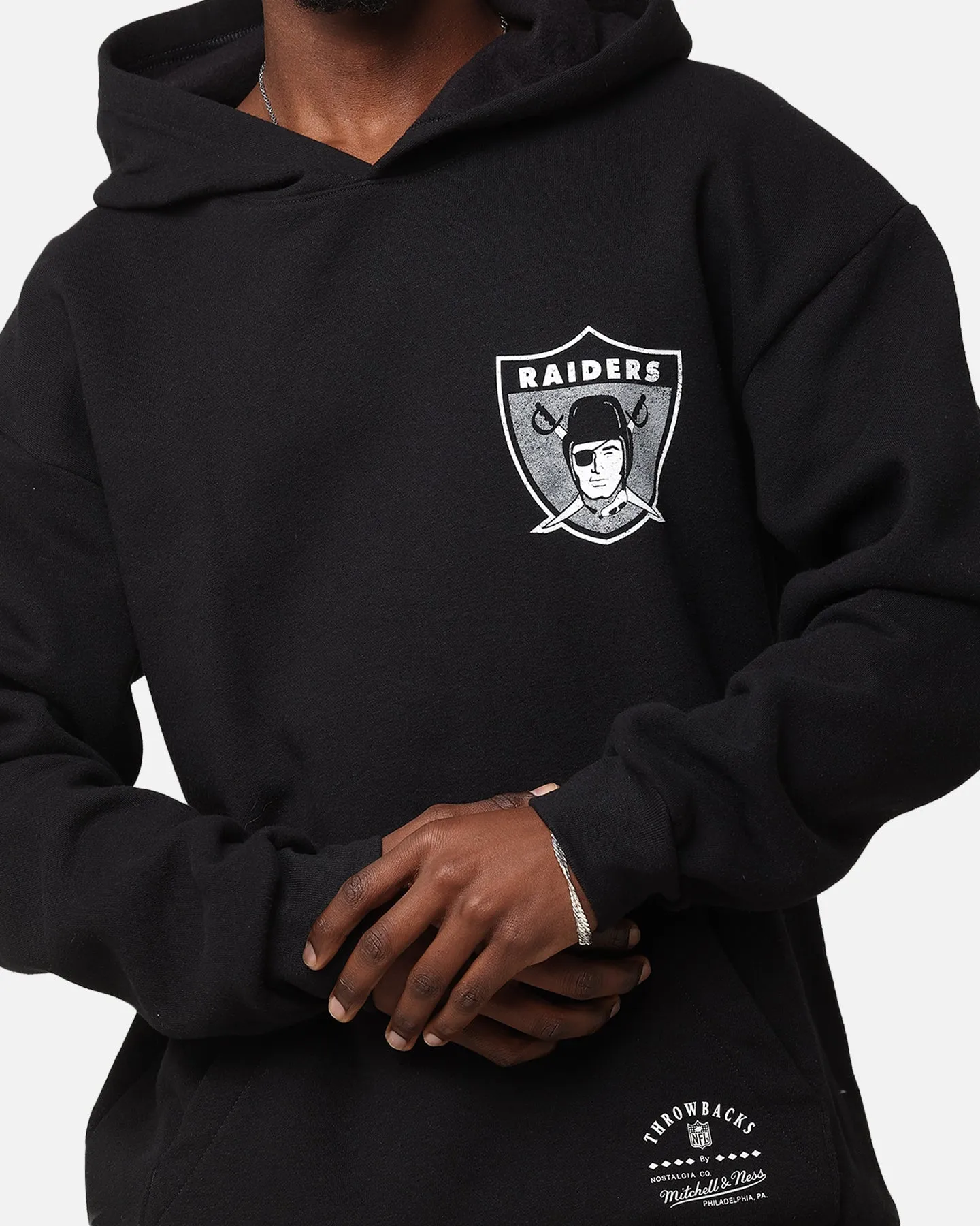 Mitchell & Ness Las Vegas Raiders 'Alter Ego' Flames Hoodie Faded Black