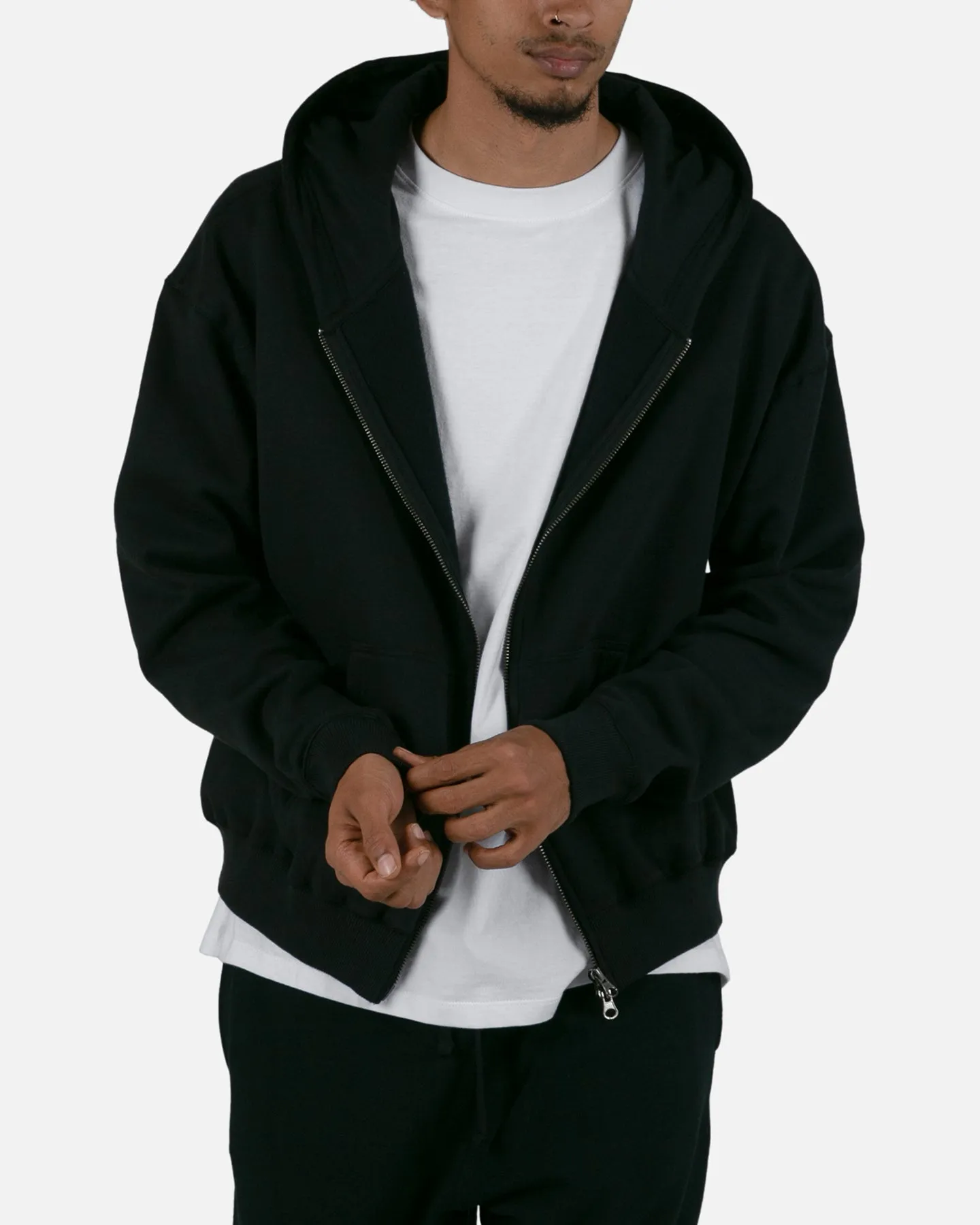 MNML Basic Zip Up Hoodie Black