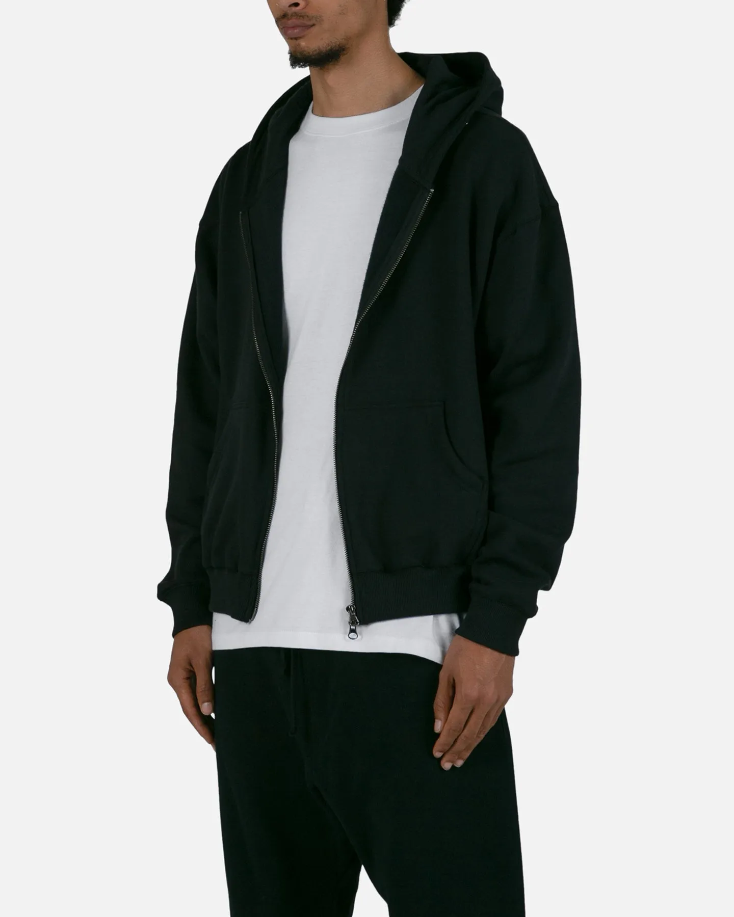 MNML Basic Zip Up Hoodie Black