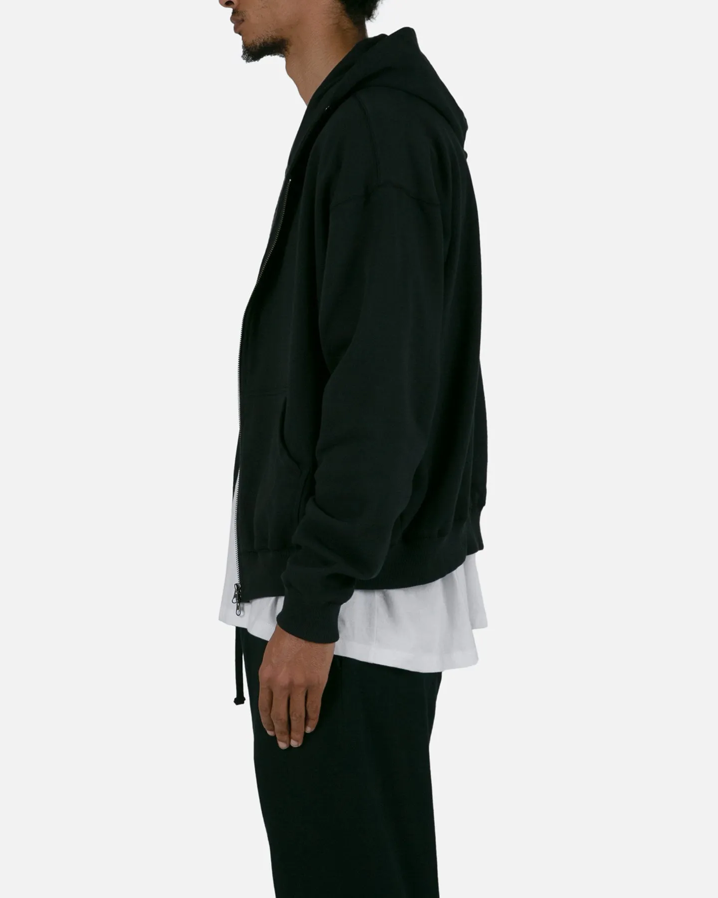 MNML Basic Zip Up Hoodie Black