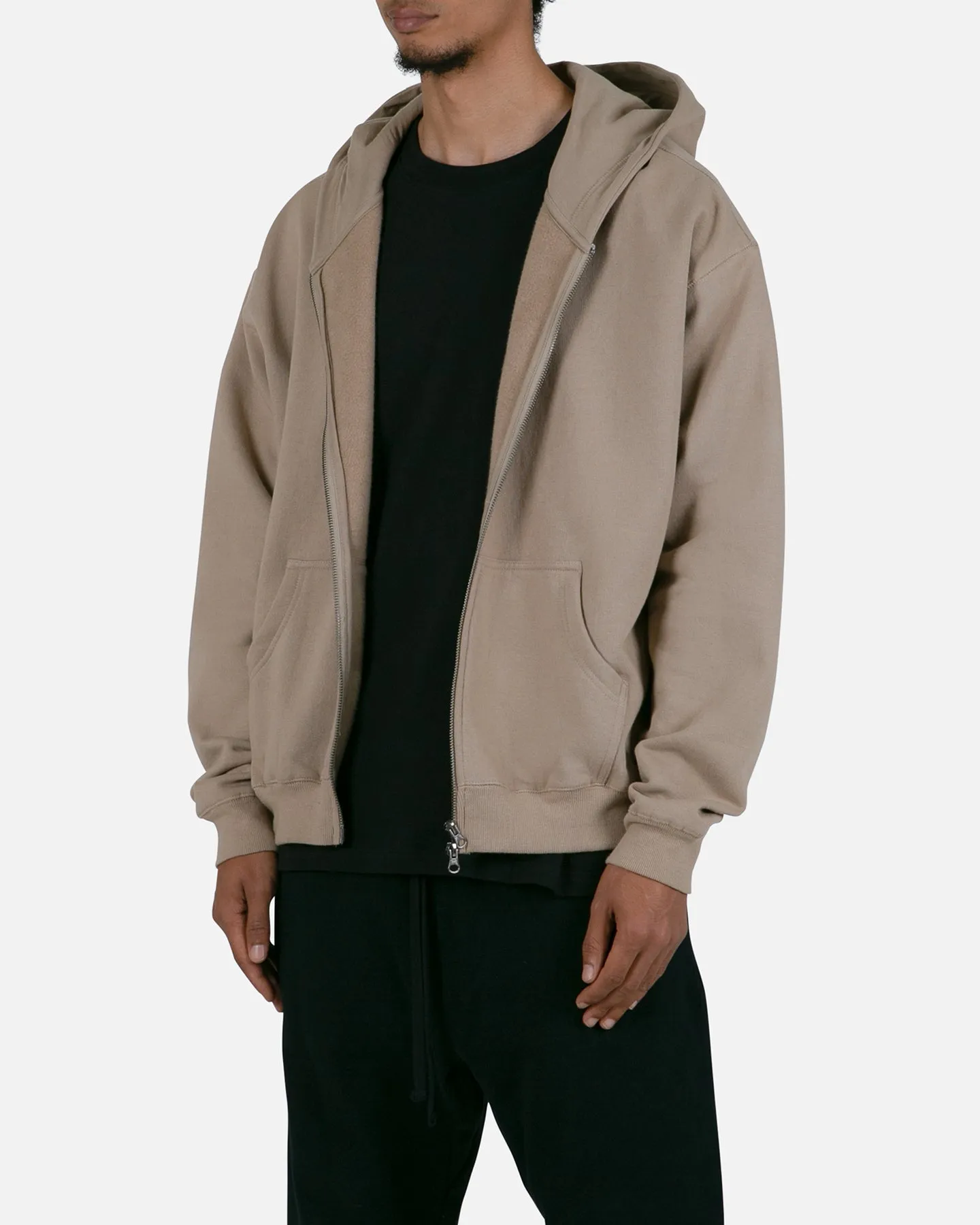 MNML Basic Zip Up Hoodie Earth