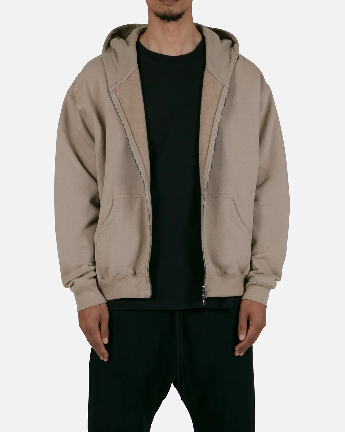 MNML Basic Zip Up Hoodie Earth