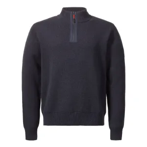 Musto - Salcombe Zip Neck Knit, Navy.