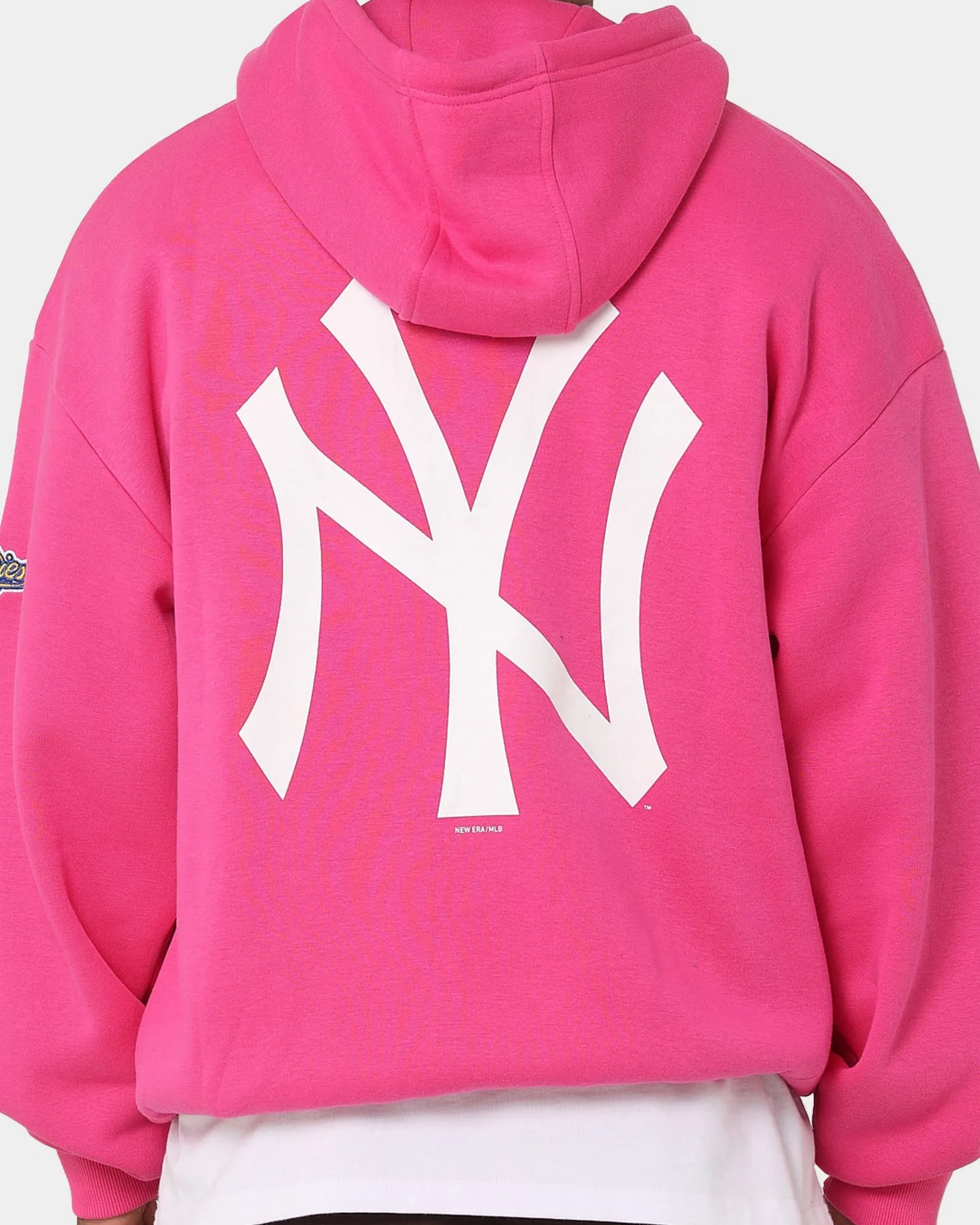 New Era New York Yankees 'Tropical Punch Script Pack' Oversized Hoodie Hot Pink