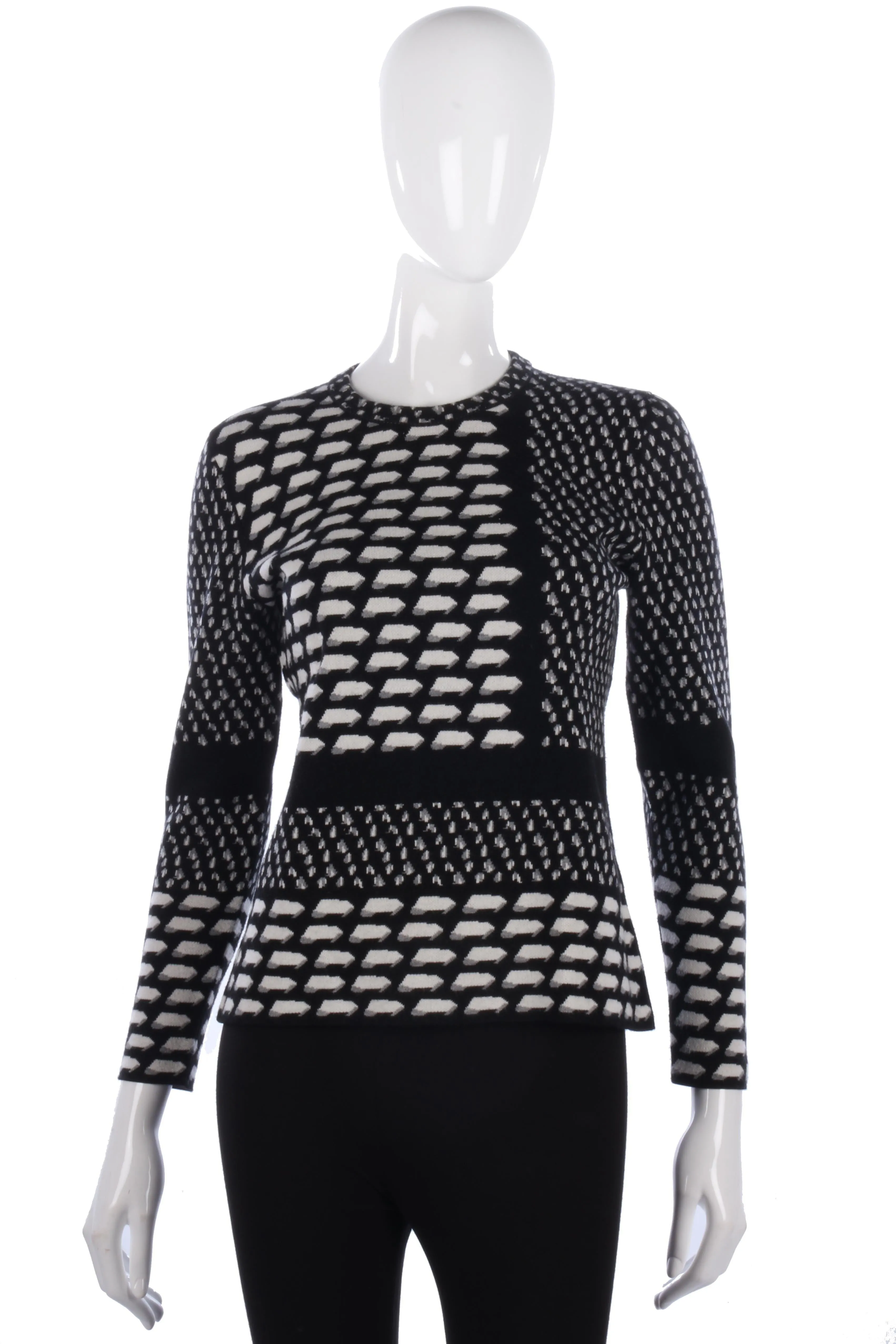 Nicole Farhi black and white jumper size M