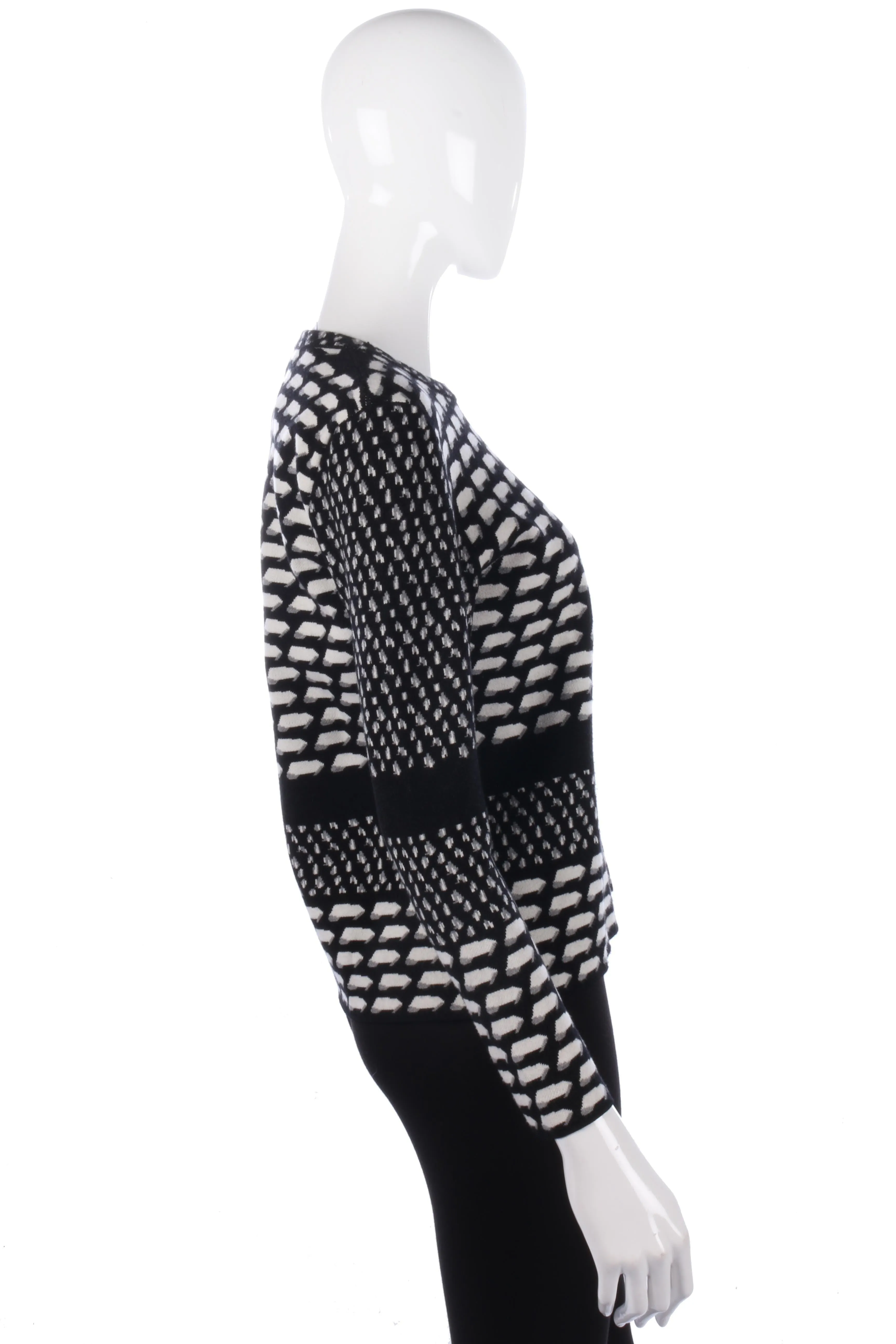 Nicole Farhi black and white jumper size M