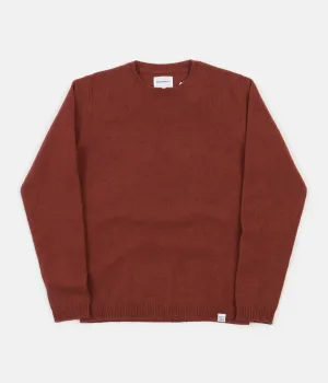 Norse Projects Sigfred Lambswool Knit Jumper - Carmin Red