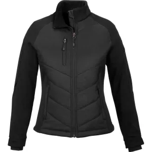 North End Women's Black Epic Insulated Hybrid Bonded Fleece Jacket