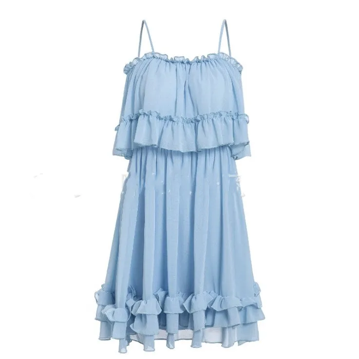 Off Shoulder Ruffled Mini Dress