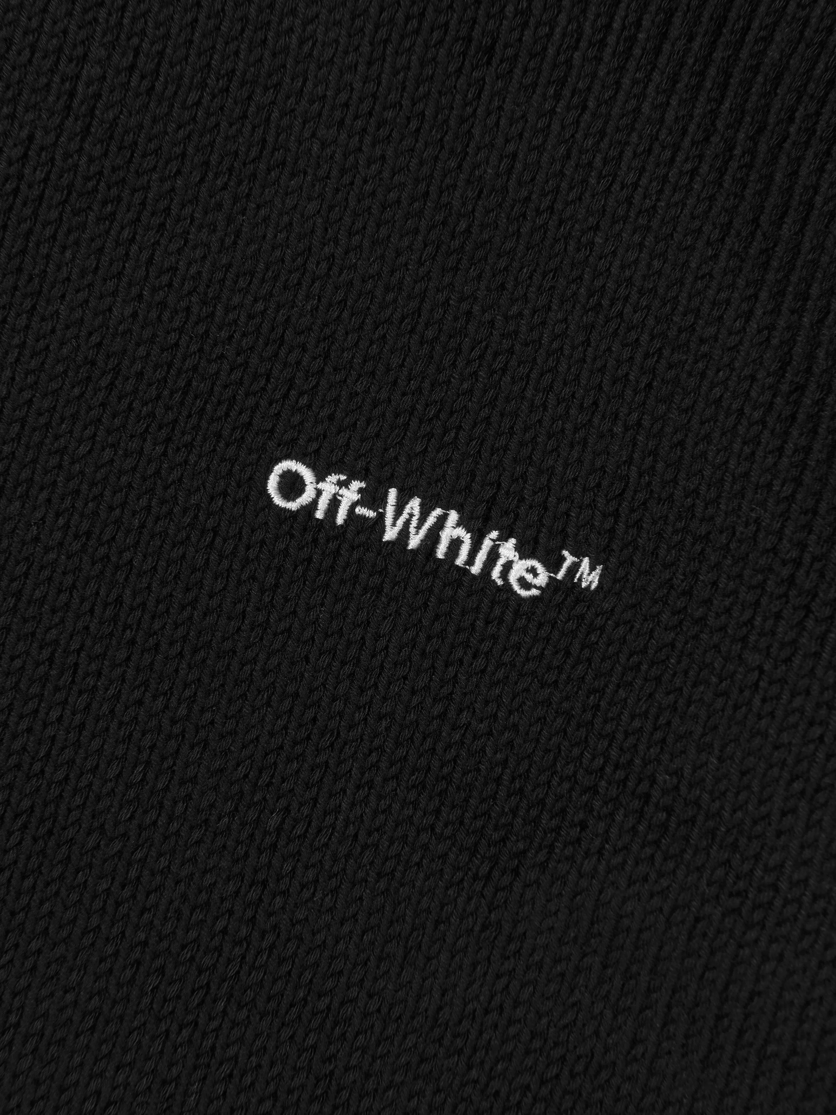 Off-White Boys Rubber Arrow Knit Sweatshirt in Black