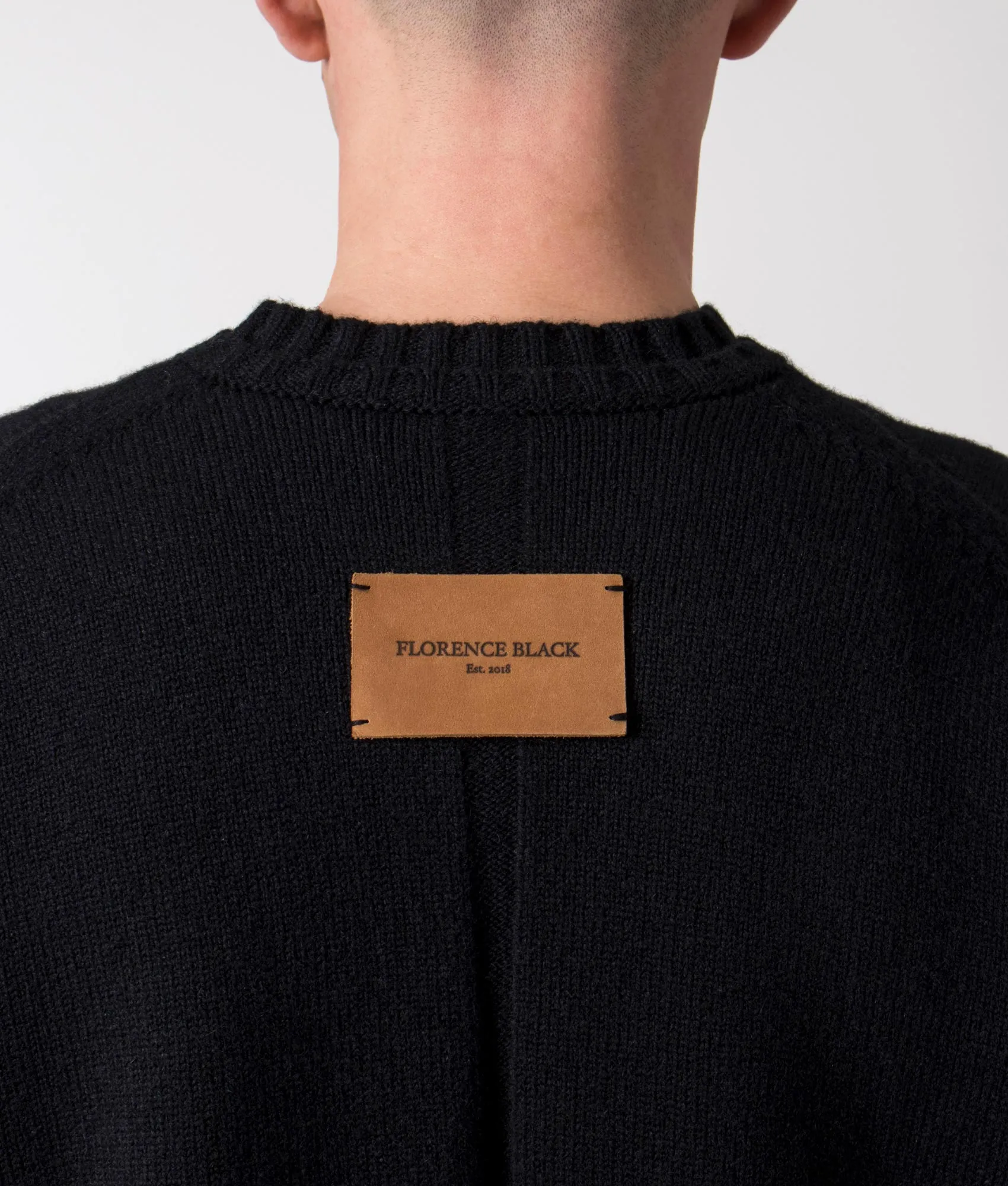 Oversized Cropped Lambswool Knitted Jumper V3