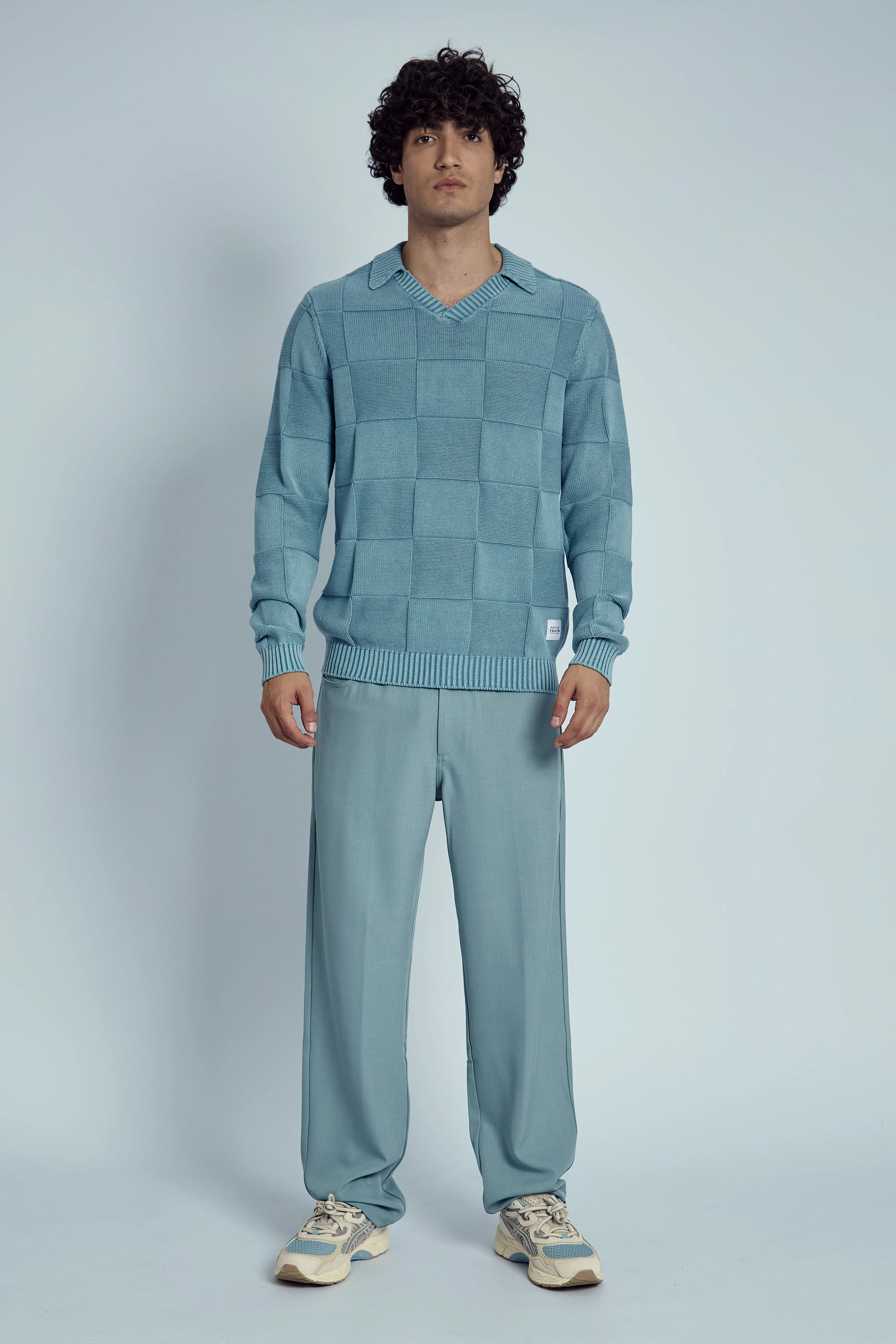 PATTON WEAVE KNIT POLO JUMPER