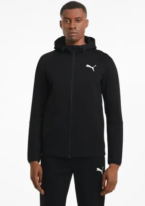 Puma Mens EVO Stripe Core FZ Hoodie Black <br> 585812 01