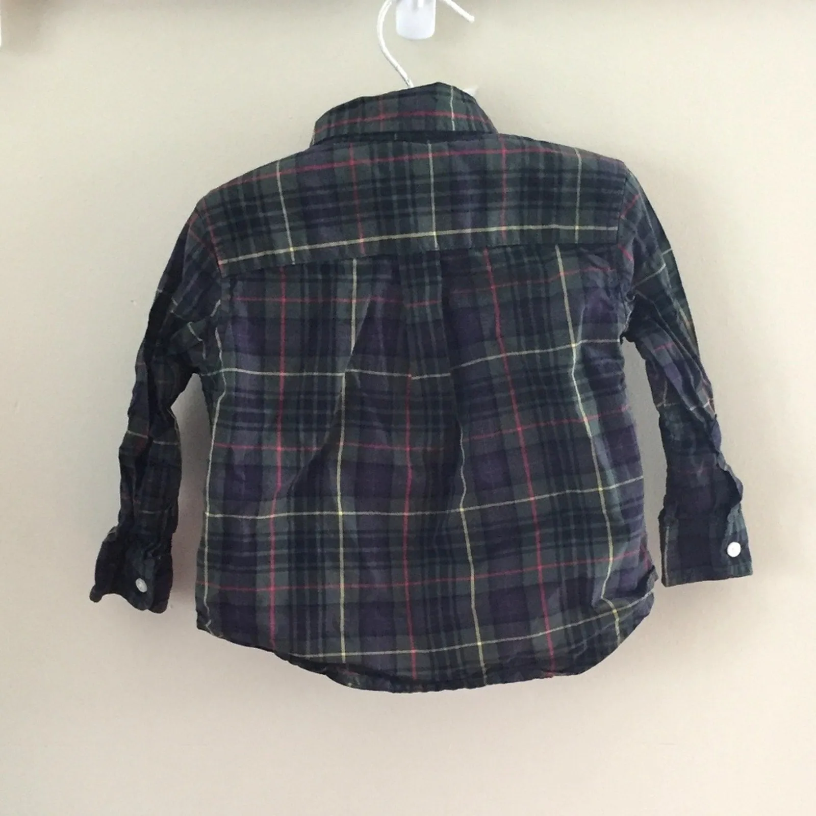 Ralph Lauren Plaid Button Down Shirt 12 Months