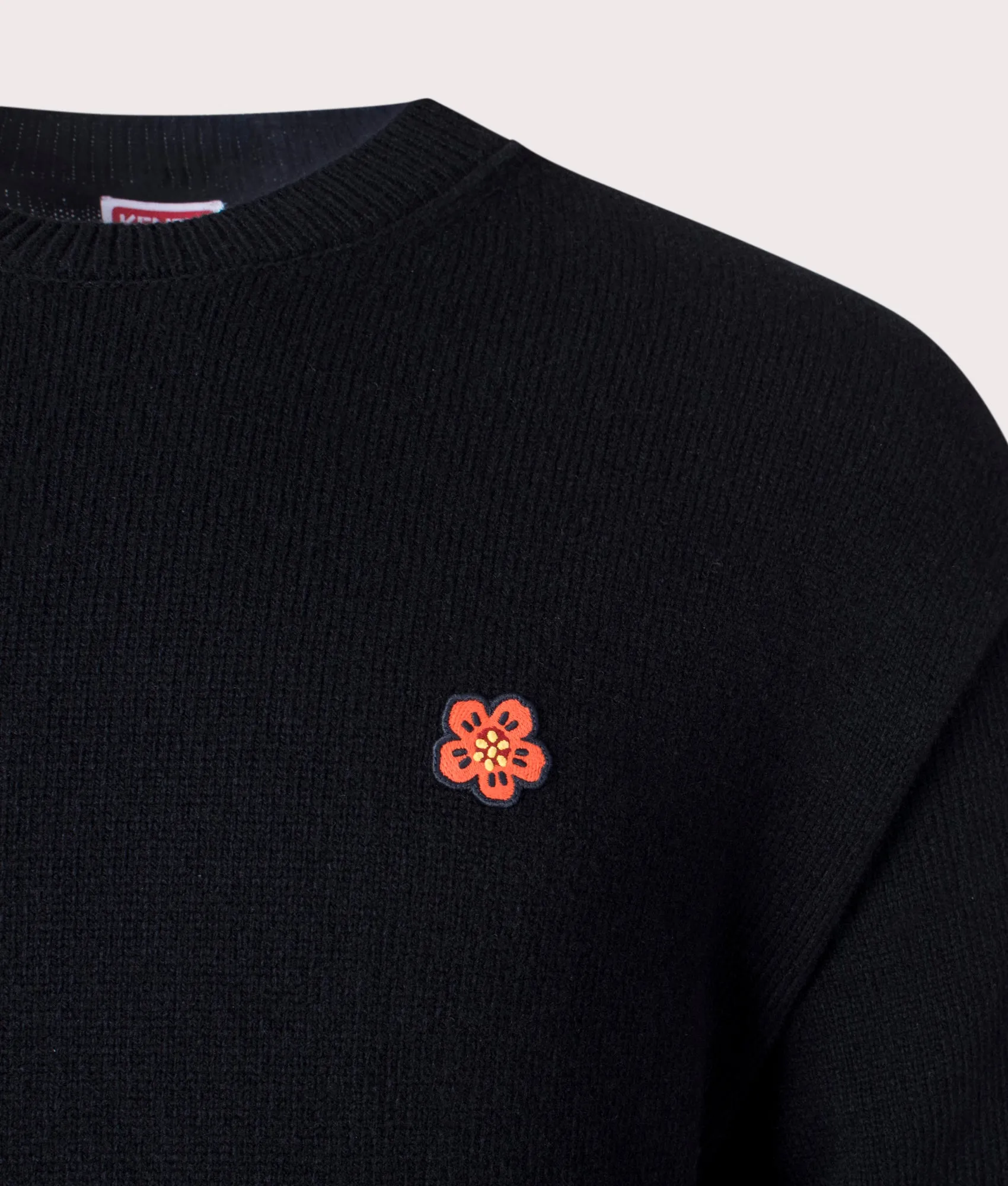 Relaxed Fit Boke Flower Crest Woollen Jumper