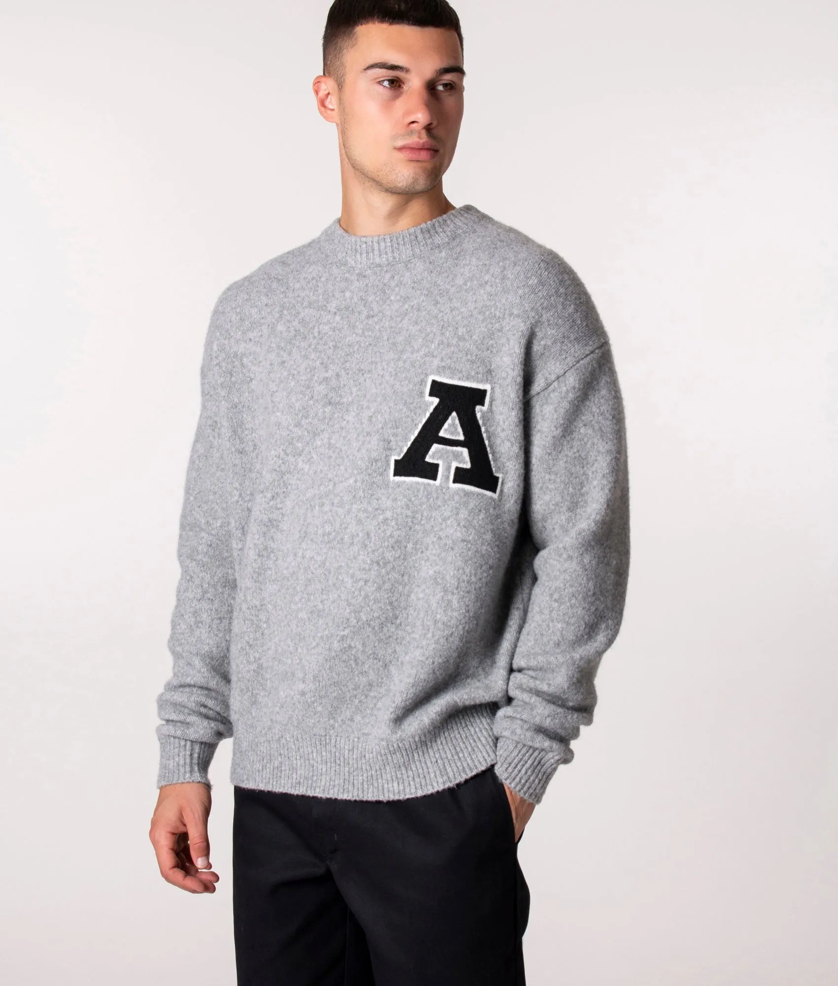 Relaxed Fit `Team` Knitted Jumper