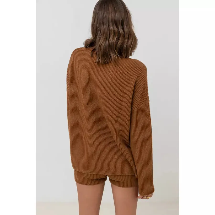 Rhythm Classic Knit Jumper Caramel