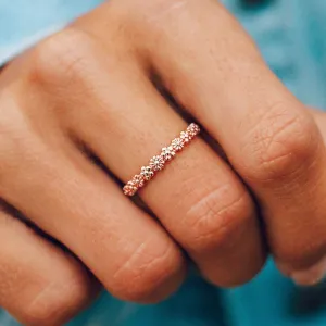 Rose Gold Silver Stacking Ring