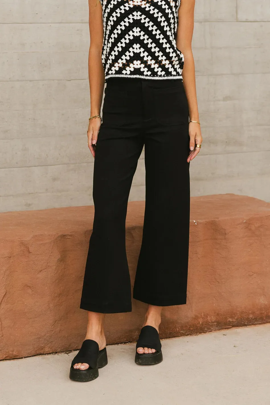 Sadie Wide Leg Pants in Black - FINAL SALE