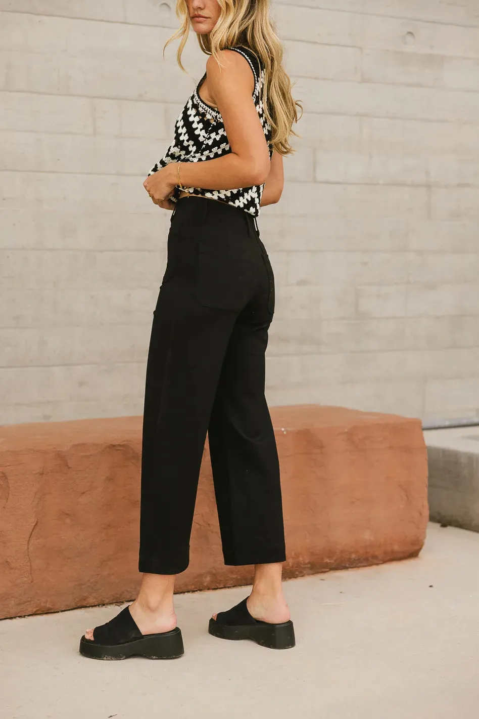 Sadie Wide Leg Pants in Black - FINAL SALE