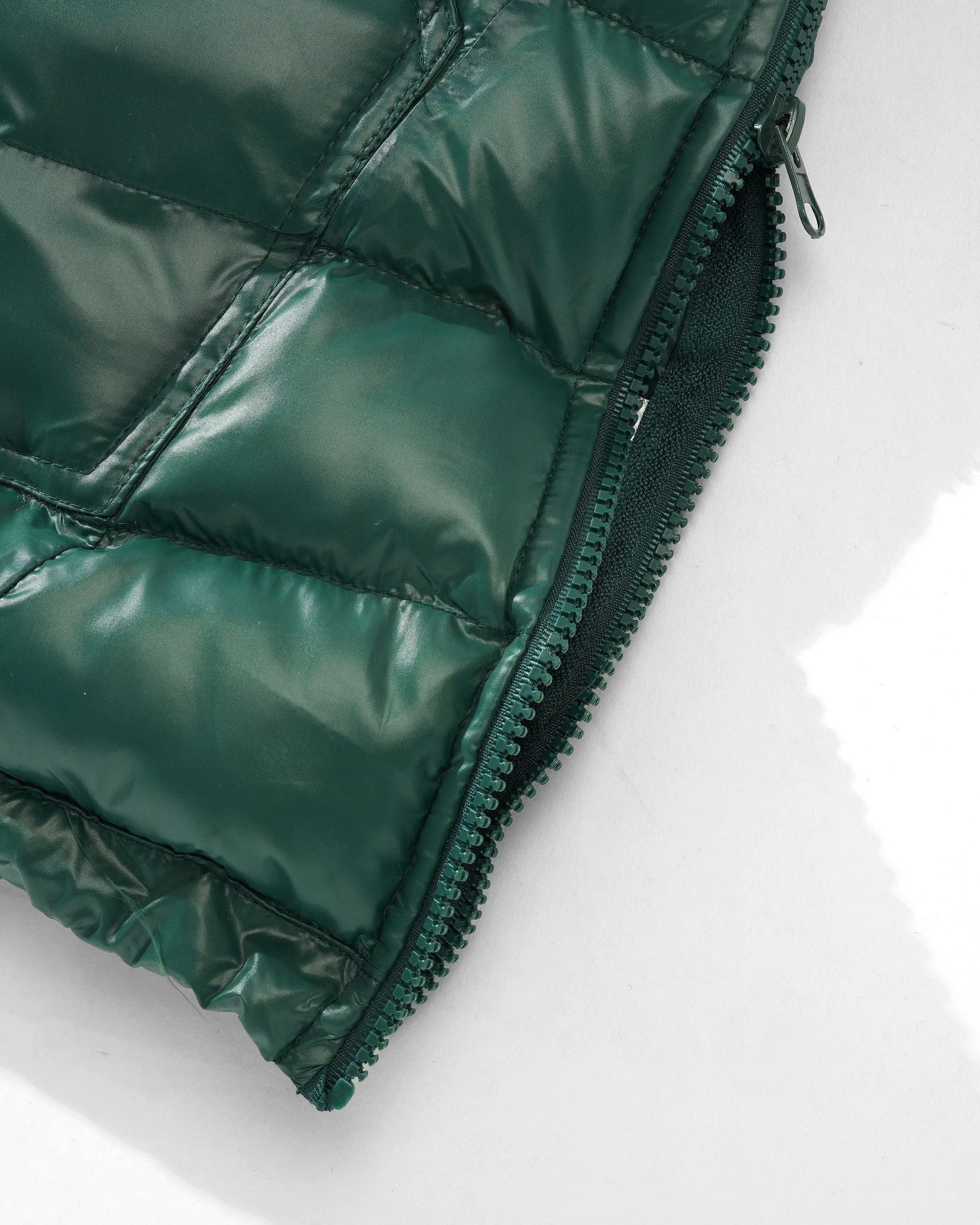 Shiny Anorak Puffer Jacket, Forest