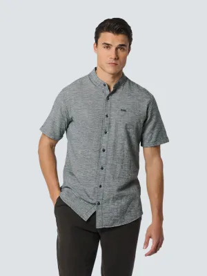 Shirt Short Sleeve Granddad 2 Coloured Melange With Linen | Night