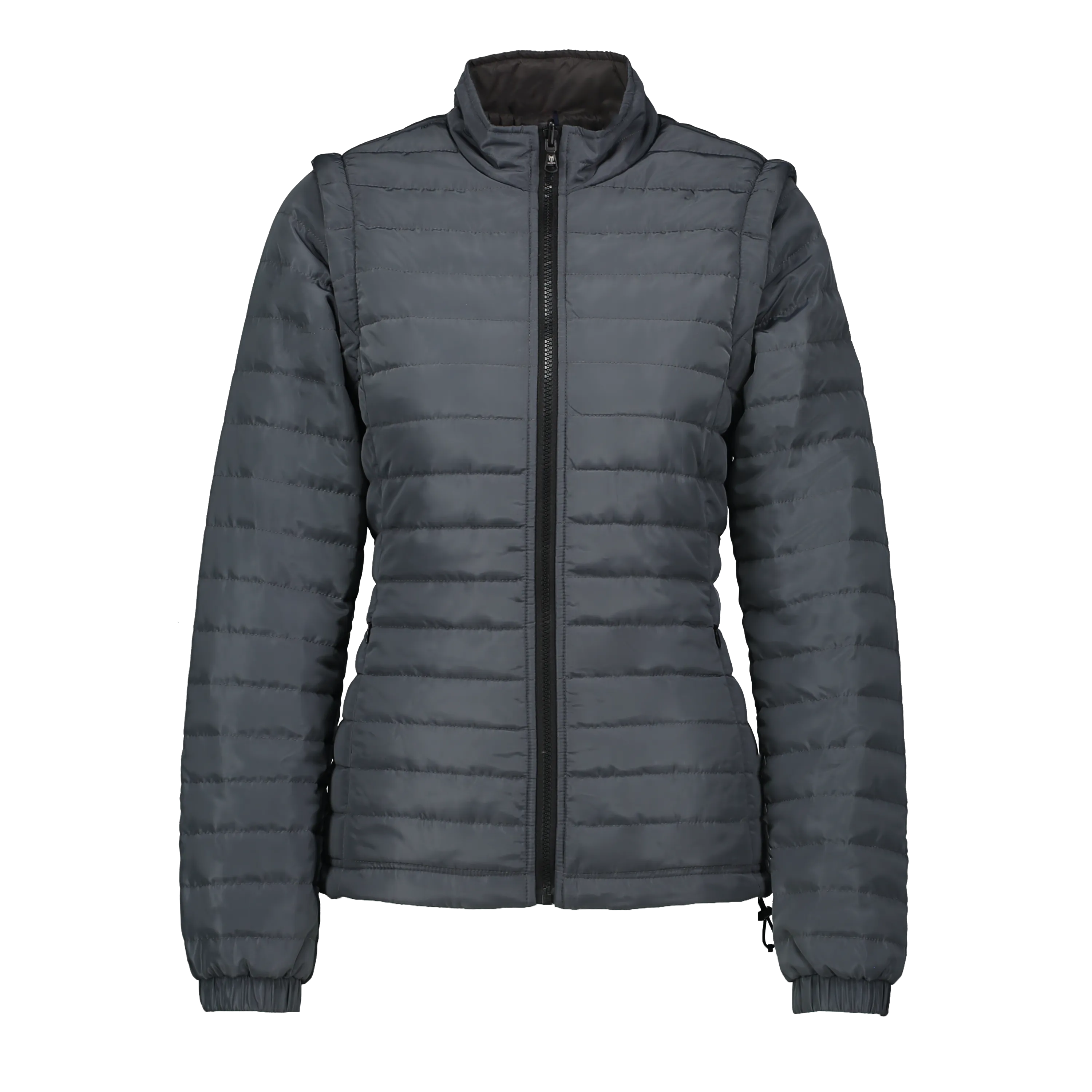 Sierra Grey Women's Puffer Jacket Removable Arms