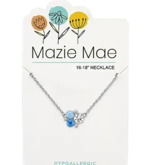 Silver Air Blue Opal Cluster Mazie Mae Necklace