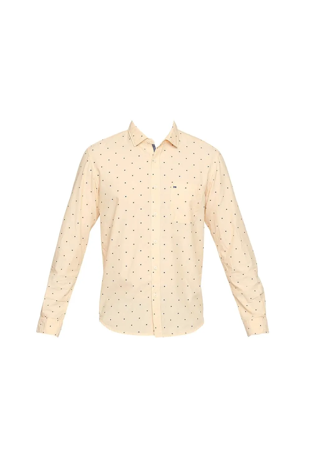 Slim Fit Printed Fil A Fil Shirt