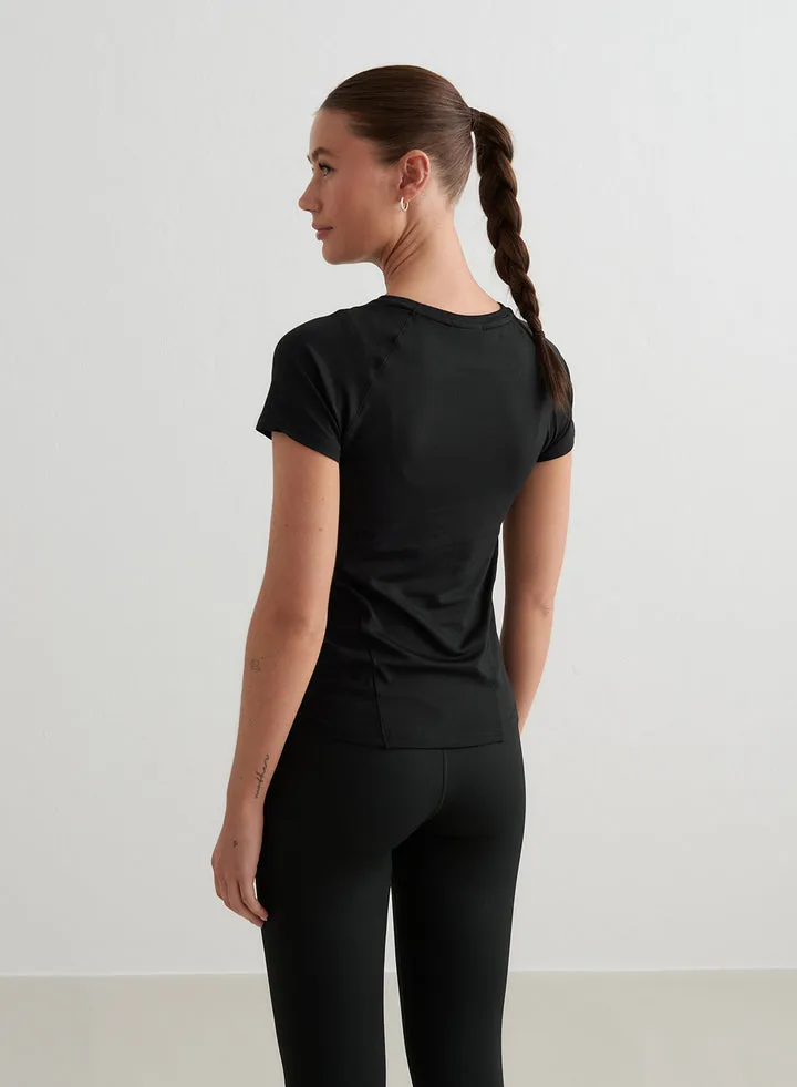 Soft Basic SS Top | Black