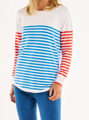 SOPHIE KNIT JUMPER - Red/Blue Stripe