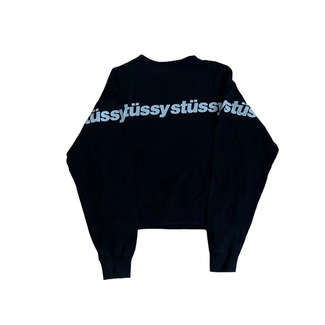 Stussy woman’s long Sleeve Front and back print jumper