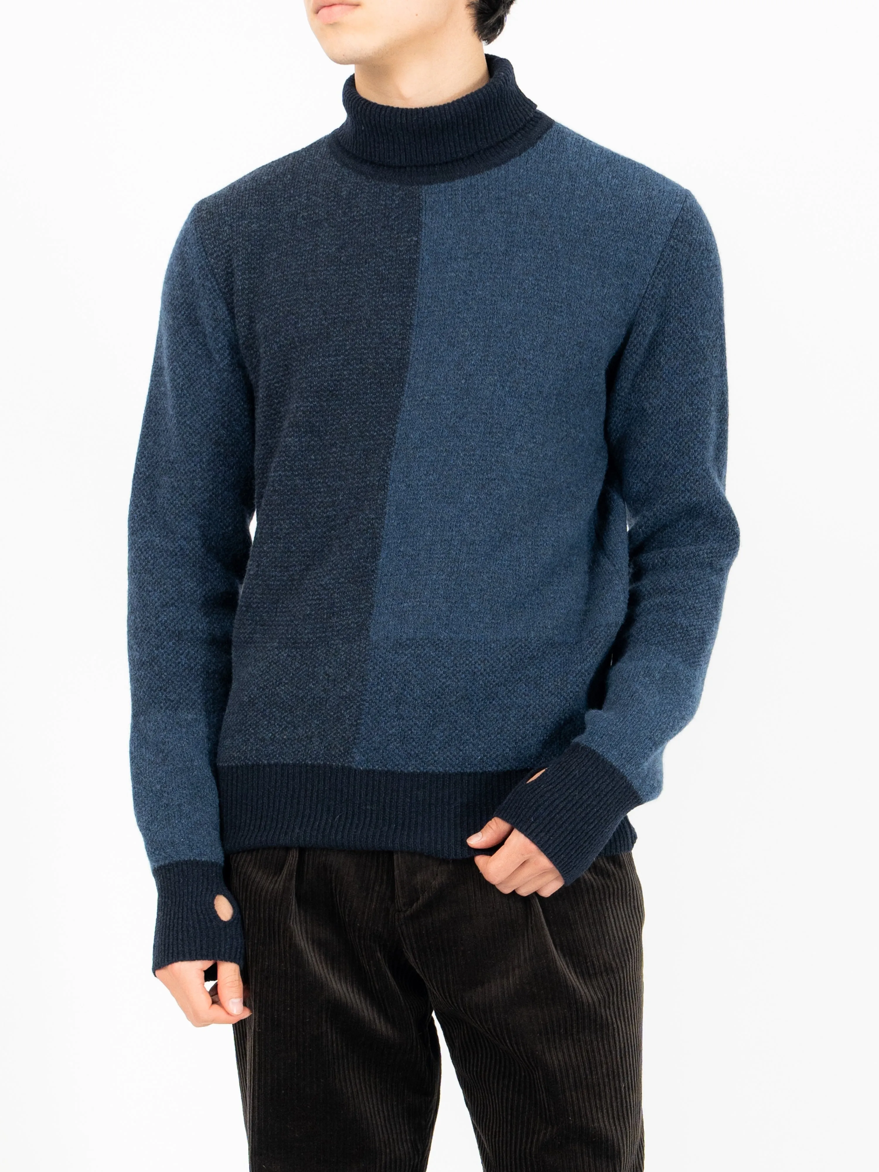 Talbot Roll Neck Jumper Delfino Navy