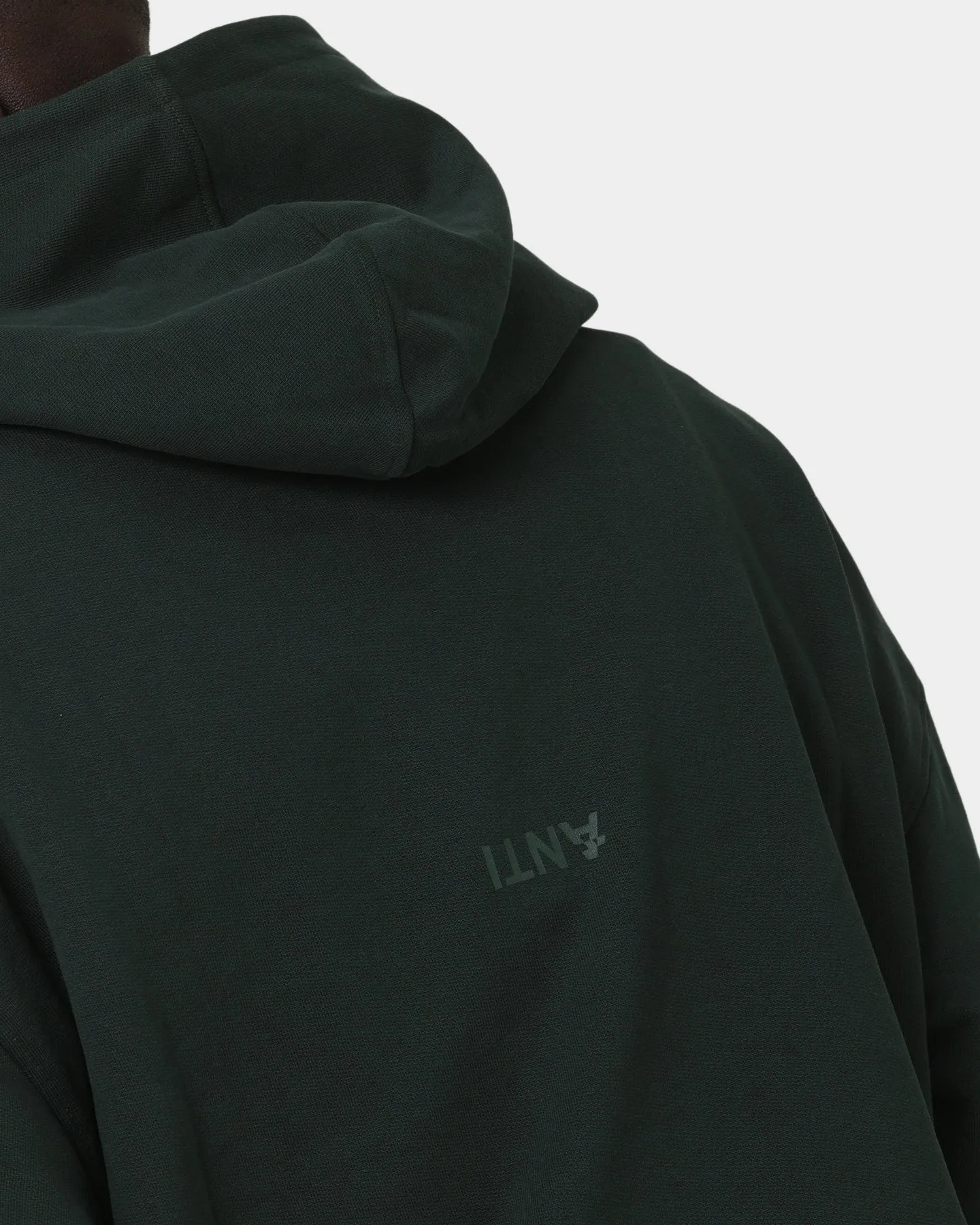 The Anti Order Boxy Drop Shoulder Hoodie Dark Green