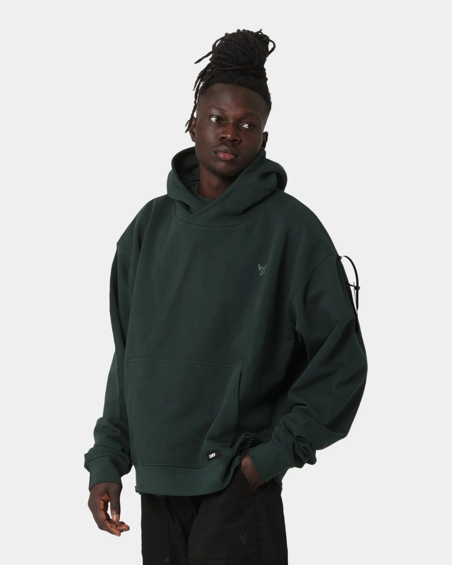 The Anti Order Boxy Drop Shoulder Hoodie Dark Green