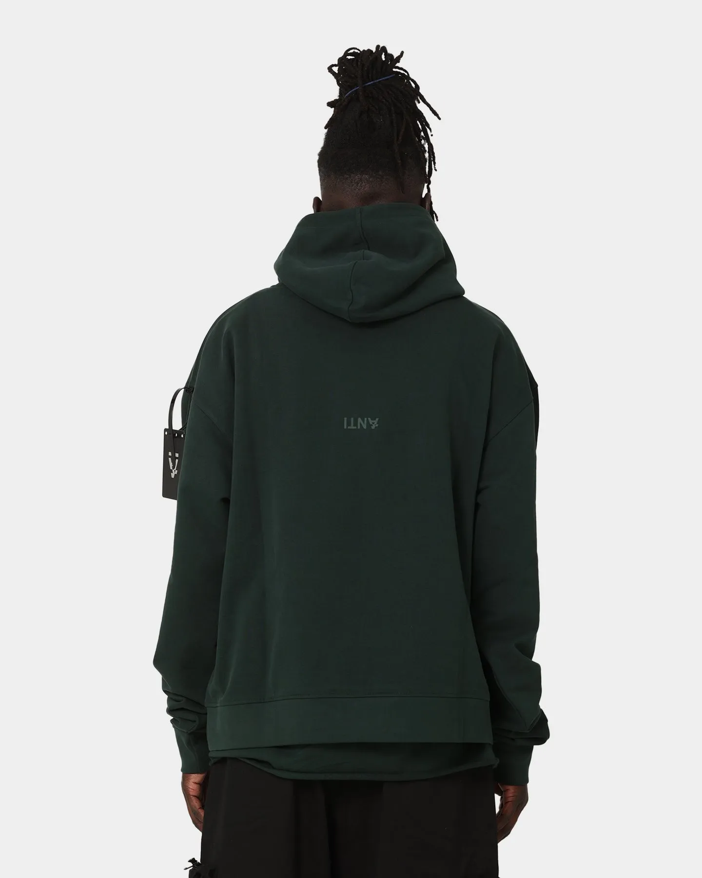 The Anti Order Boxy Drop Shoulder Hoodie Dark Green