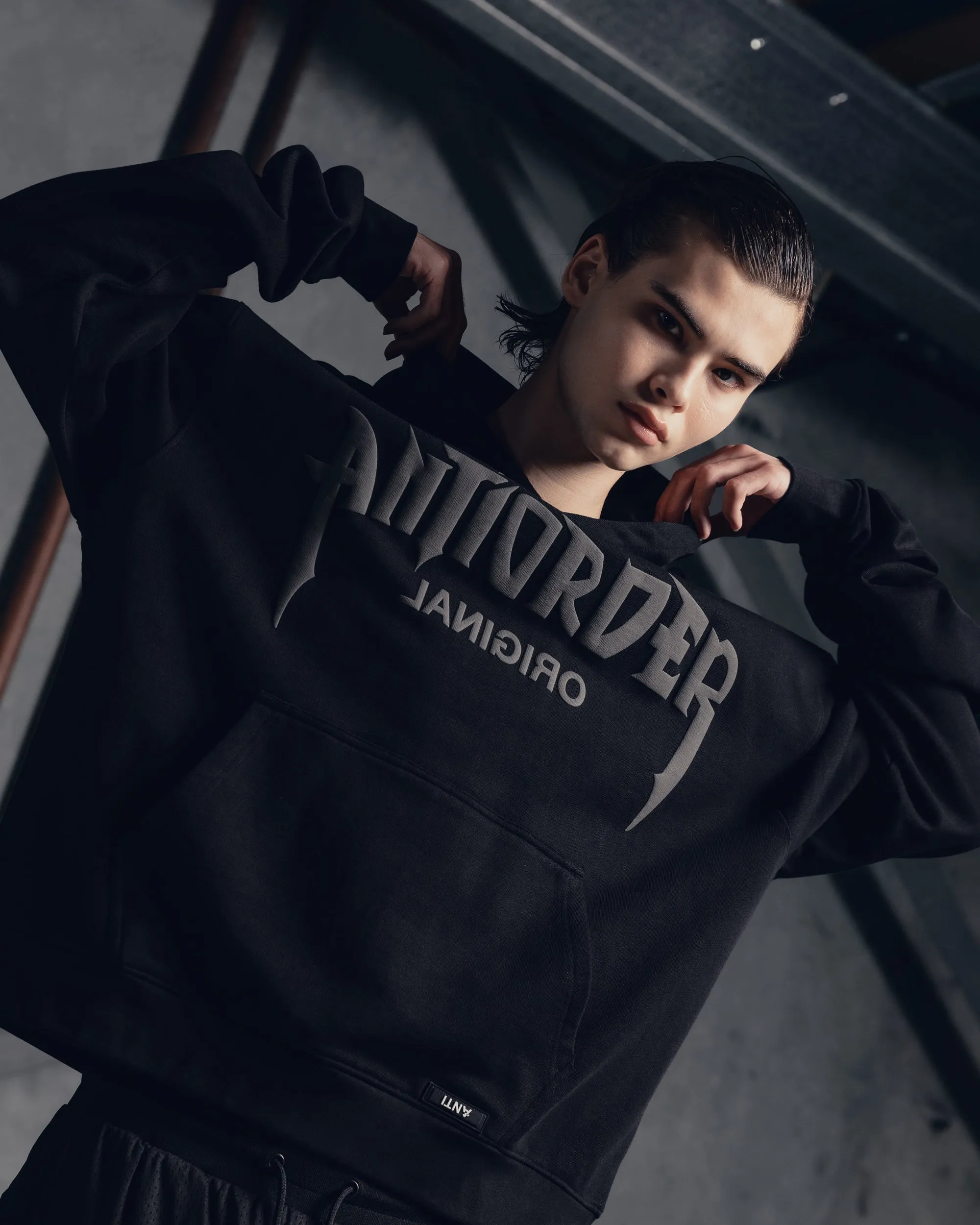 The Anti Order Shibuya Markets Boxy Hoodie Black/Grey