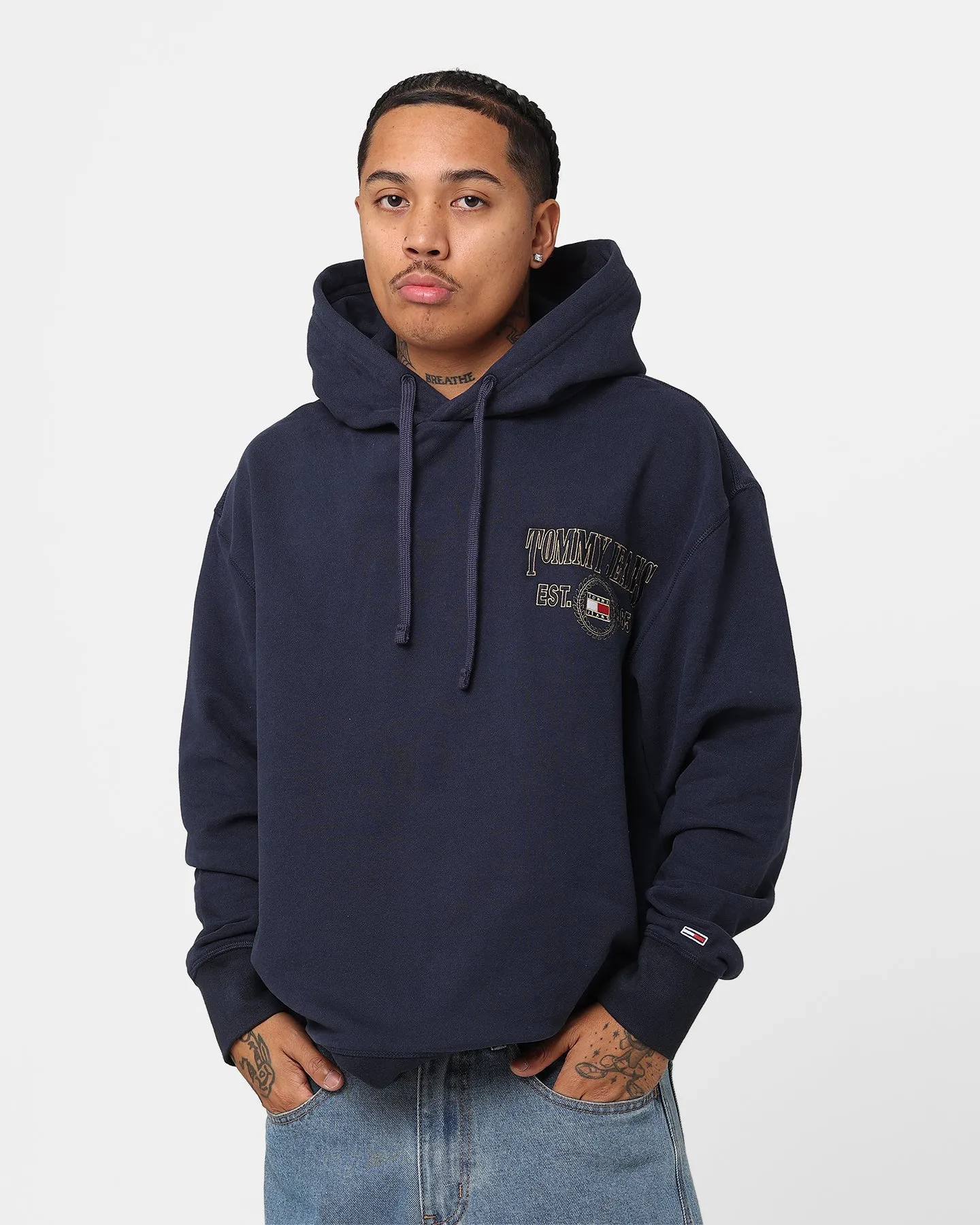 Tommy Jeans Relaxed Luxe Hoodie Twilight Navy