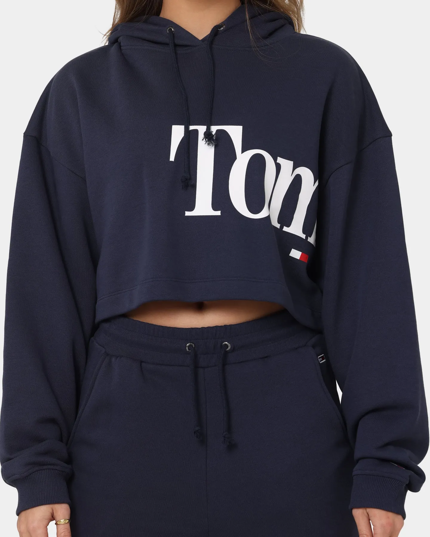 Tommy Jeans Women's Super Crop Bold Hoodie Twilight Navy