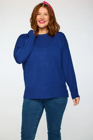 Tully Deep Cobalt Crew Knit