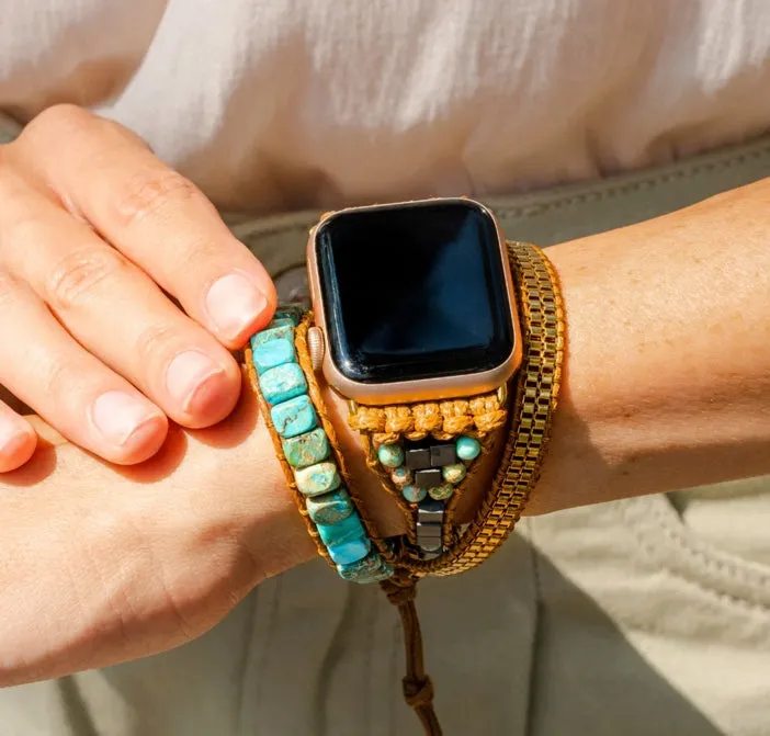 Turquoise Calming Energy Apple Watch Strap