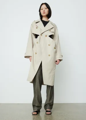 Twisted Cut Out Trench Coat