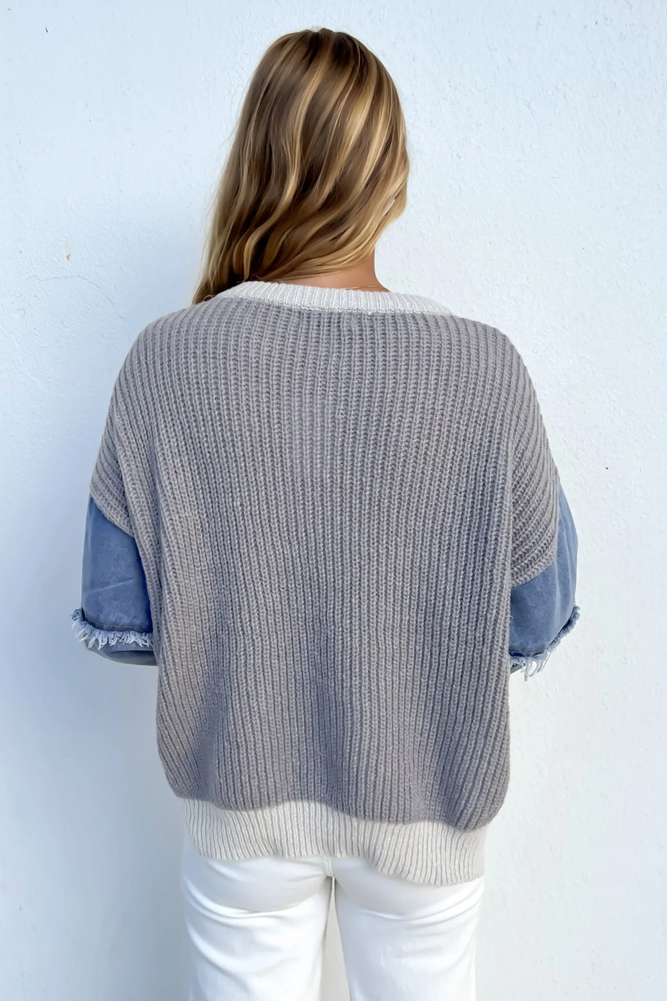 Vayla Knit Jumper Blue Grey