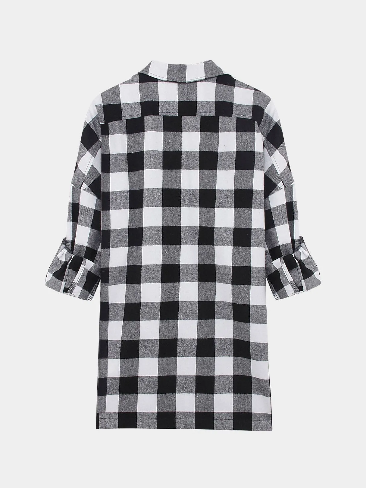 Wholesale Half Sleeve Grid Shirt Dresses