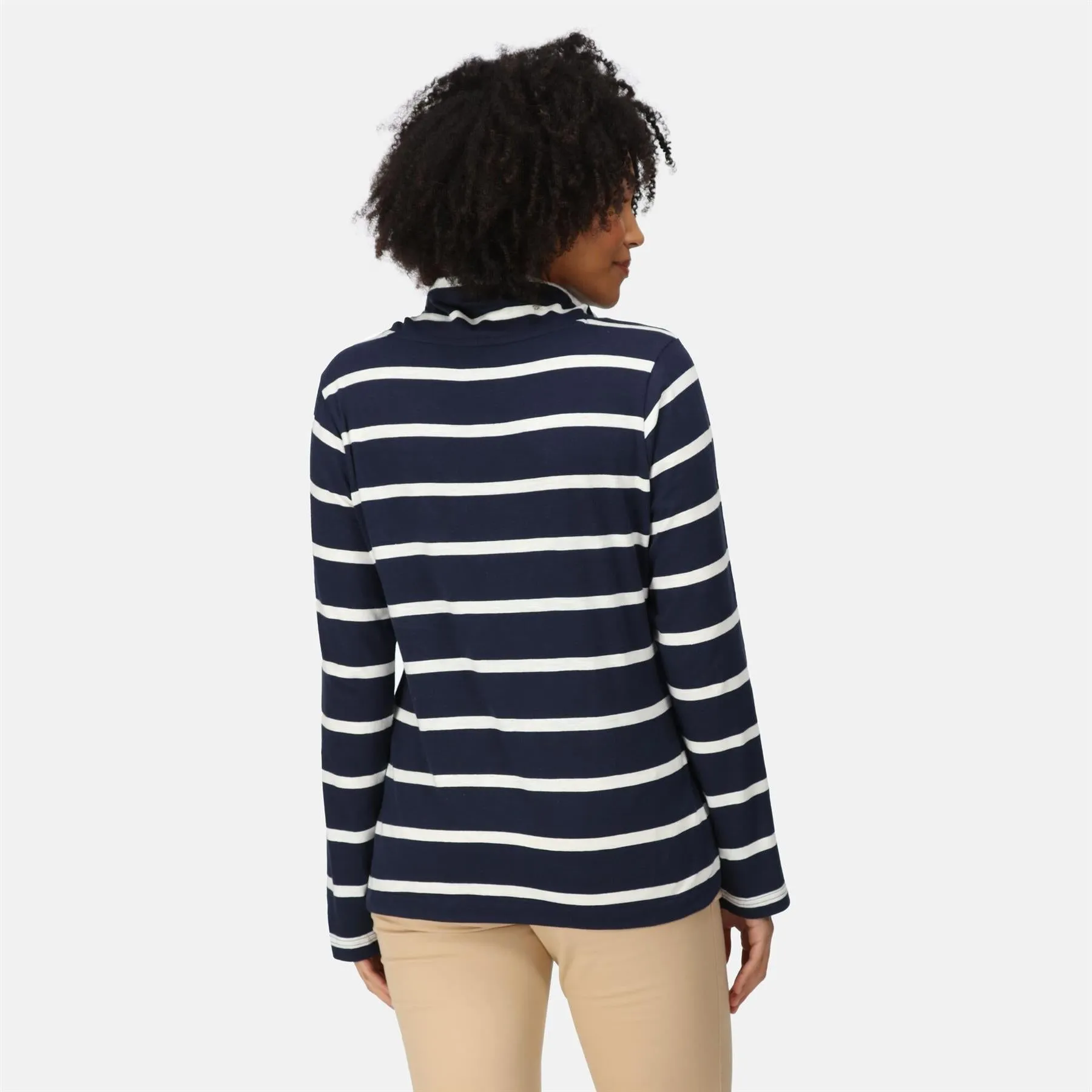 Women's Helvine Striped Sweatshirt | Navy White Stripe