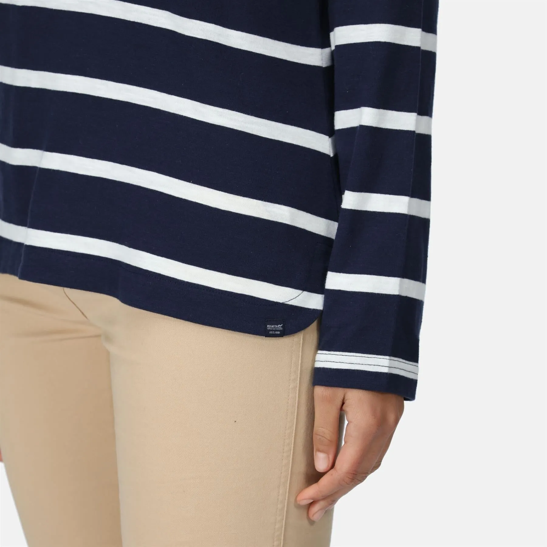 Women's Helvine Striped Sweatshirt | Navy White Stripe